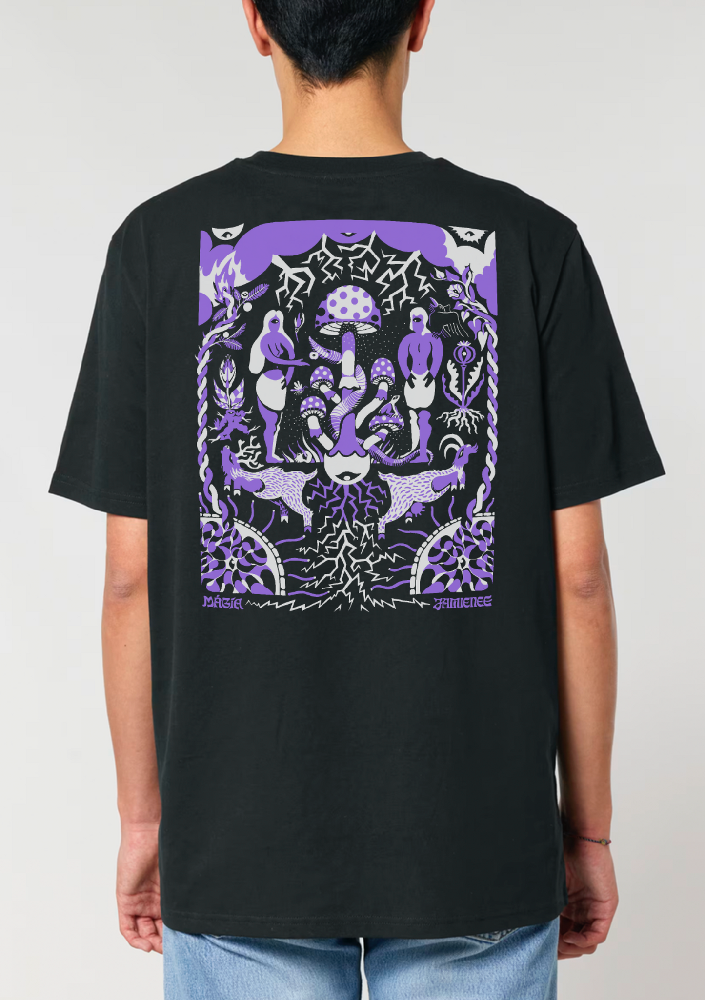 THE SACRED MUSHROOM - T SHIRT MÁGÍA - Black (PRE ORDER )