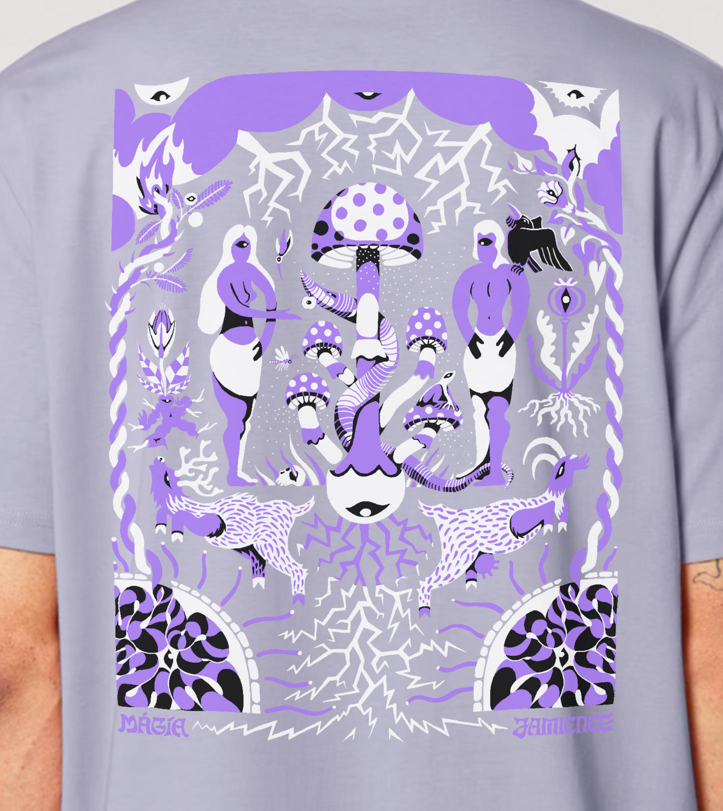 THE SACRED MUSHROOM - T SHIRT  MÁGÍA - Lavender  (PRE ORDER )